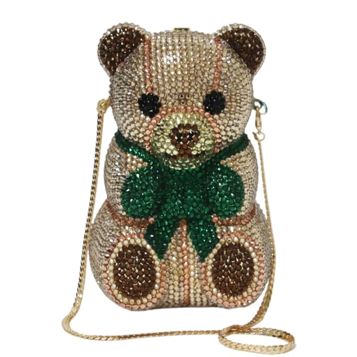 luxury lady trending classy elegant collection artin spired bag crystal party purse bear clutch pouch