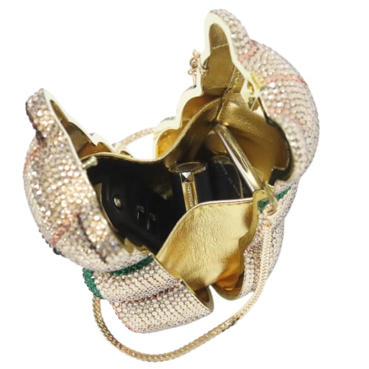 luxury lady trending classy elegant collection artin spired bag crystal party purse bear clutch pouch