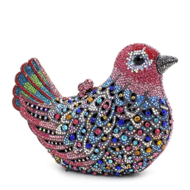 metal hollow animal diamond purse luxury crystal bag women's rhinestone clutch evening bag handbag (copy)