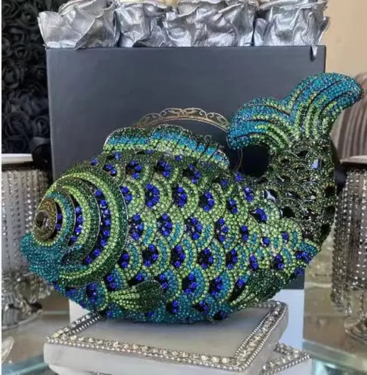 metal hollow animal diamond purse luxury crystal bag women's rhinestone clutch evening bag handbag (copy)