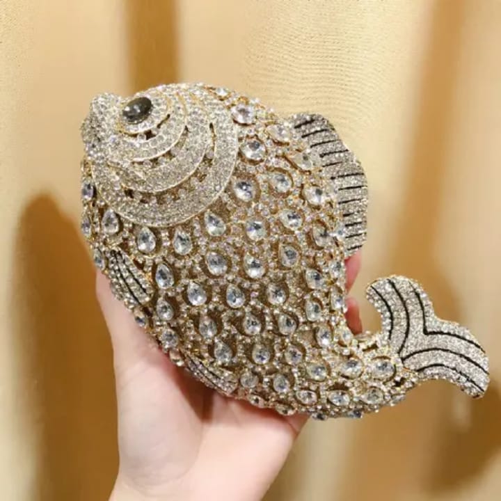 metal hollow animal diamond purse luxury crystal bag women's rhinestone clutch evening bag handbag (copy)