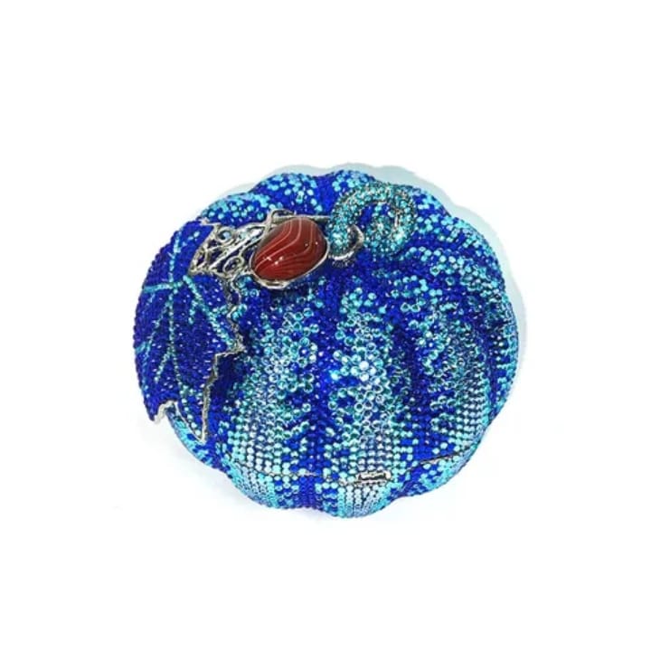 luxury crystal bling diamond halloween pumpkin bag rhinestone clutch purse for birthday party evening bags (copy)
