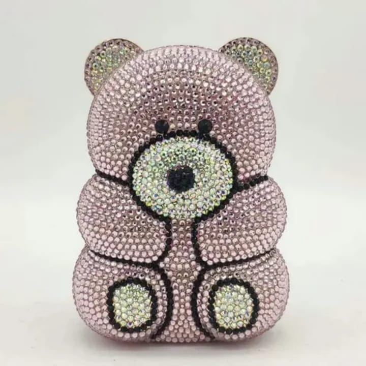 high end luxury pumpkin shape purse candy pattern crystal evening clutch handbag for wedding parties rhinestone bag (copy)