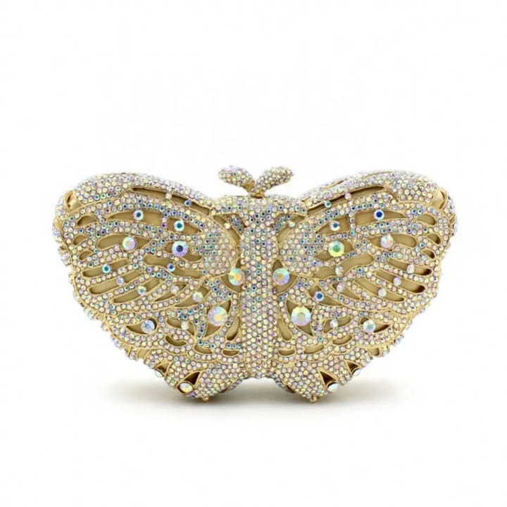 new luxury trending classy evening handbags panda crystal clutch bear purse for lady (copy)