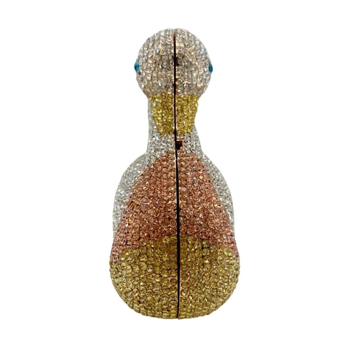 portable fashion swan design diamond accents stylish party purse women's clutch bag for evening parties