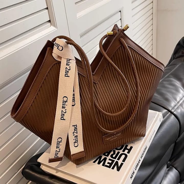 large capacity women's shoulder tote bag leather ladies bag fashion casual tote bags for women