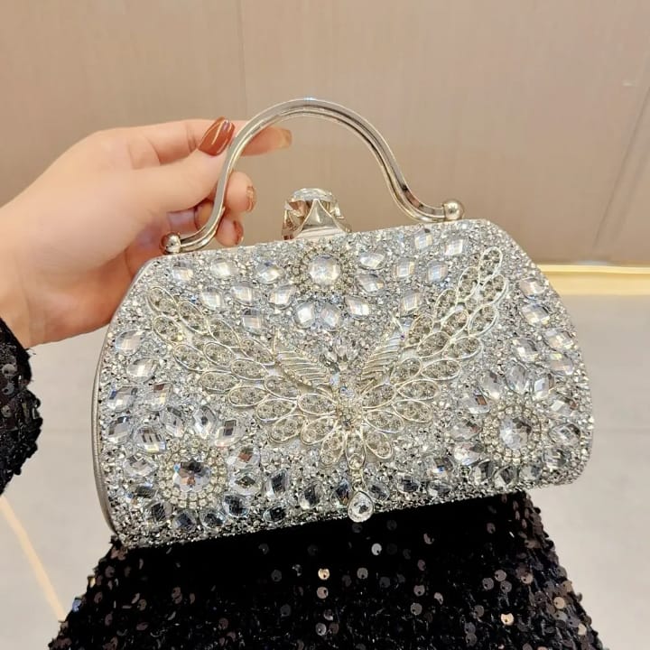 versatile high looking women's evening bag fashion chain bag fairy rose flower internet celebrity popular polyester handbag (copy)